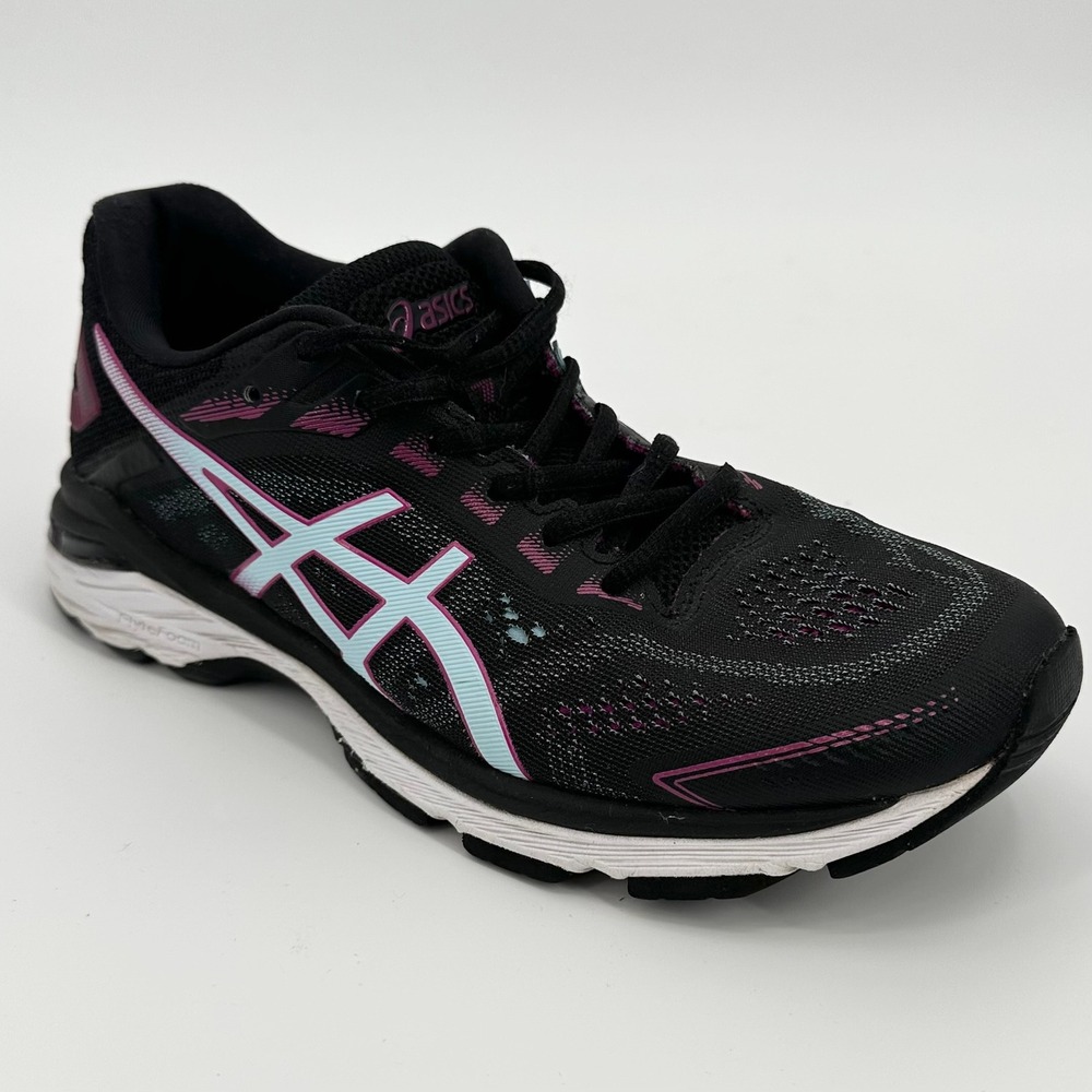 Asics GT-2000 7 Womens Running Shoes Black Pink Blue 1012A147 Stability Sneakers